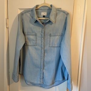 Universal Thread Denim, Jean Shirt Long Sleeve Button Down XL 100% Cotton